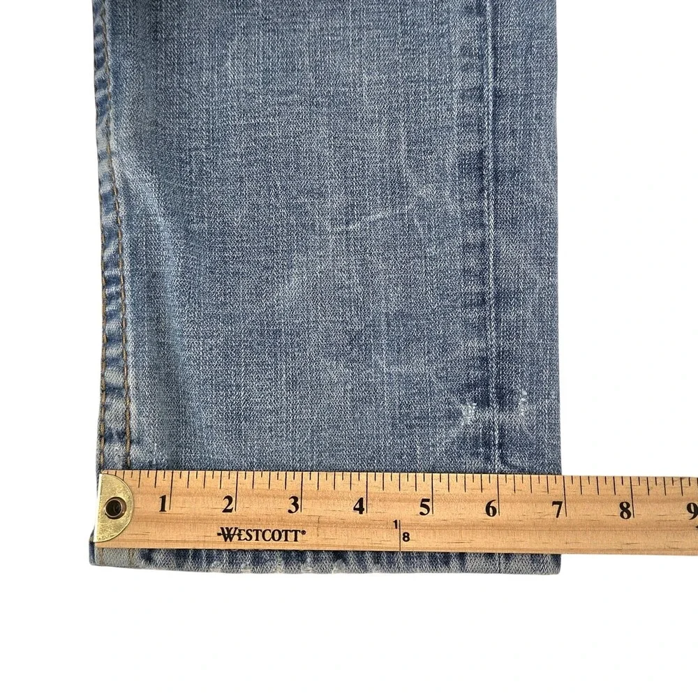 True Religion Skinny Fossil Silk Big T Jeans in Desperado Ride W/ Flaps Men's 33